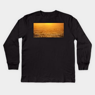 Sunrise Panoramic Spring background Kids Long Sleeve T-Shirt